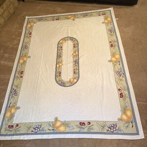 Mikasa Garden Harvest Rectangular Tablecloth 62" x 82" Cloth Fabric Fruits